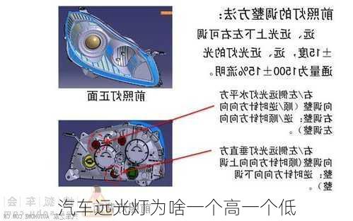 汽车远光灯为啥一个高一个低