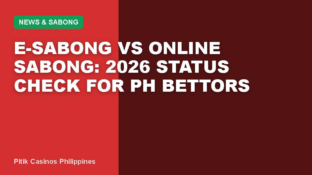 E-sabong vs Online Sabong: 2026 Status Check for PH Bettors